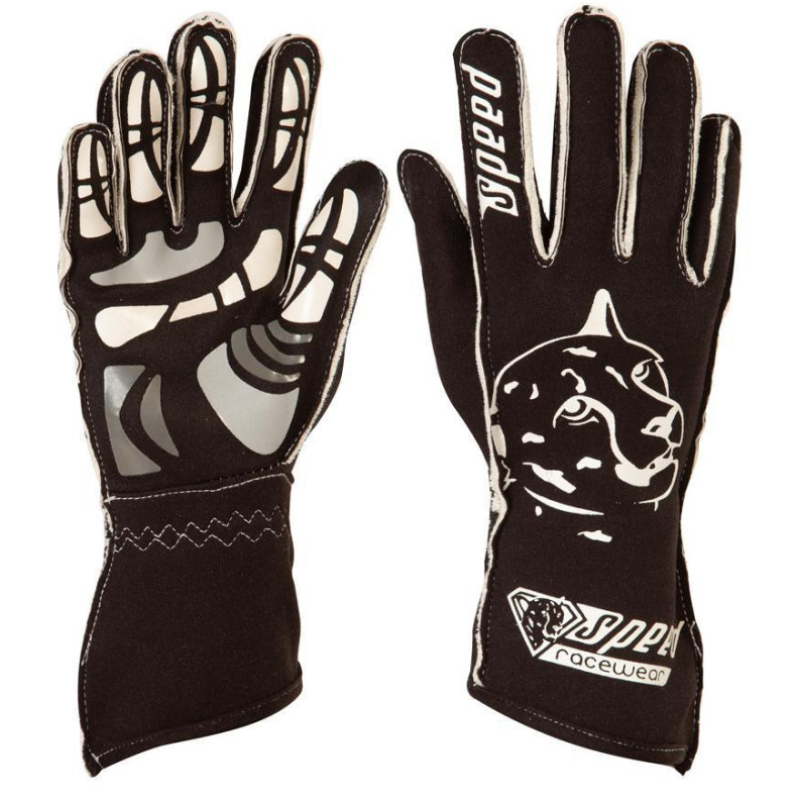 Kartinga cimdi - Speed Karting Gloves MELBOURNE G-2 - Racewear - BlackWhite - Size 5