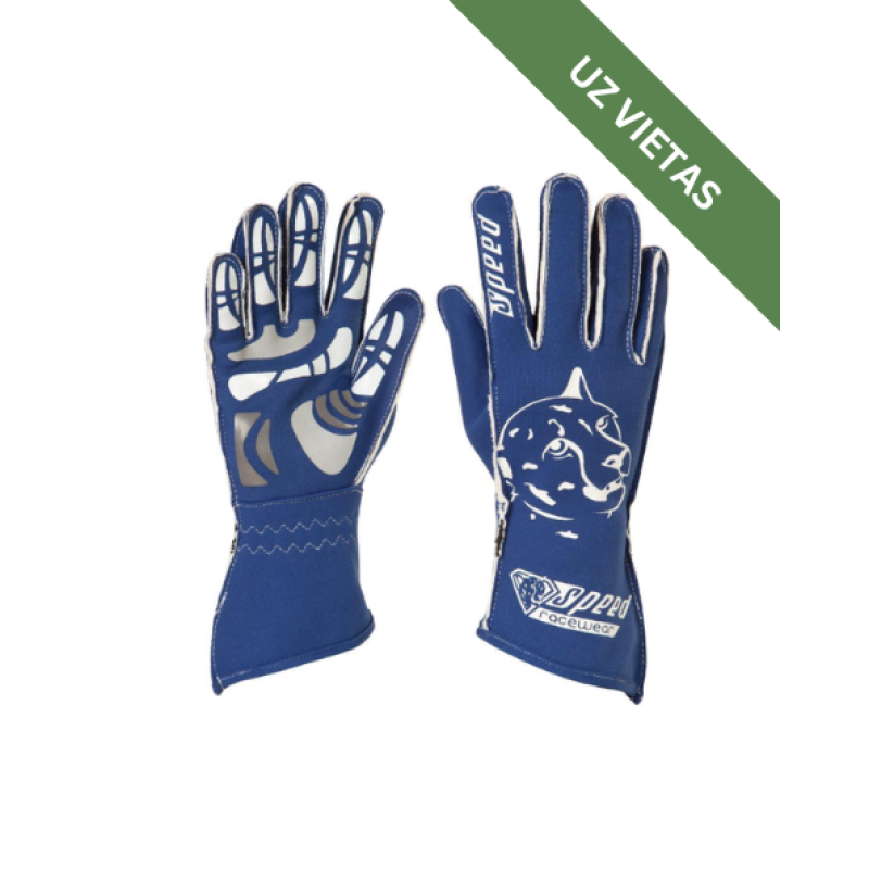 Kartinga cimdi - Speed Karting Gloves MELBOURNE G-2 - Racewear - Blue/ White - Size 7