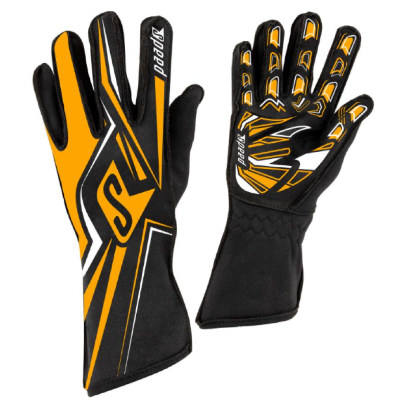 Kartinga cimdi - Speed Karting Gloves MELBOURNE 2.0 - Racewear - Orange/Black/White