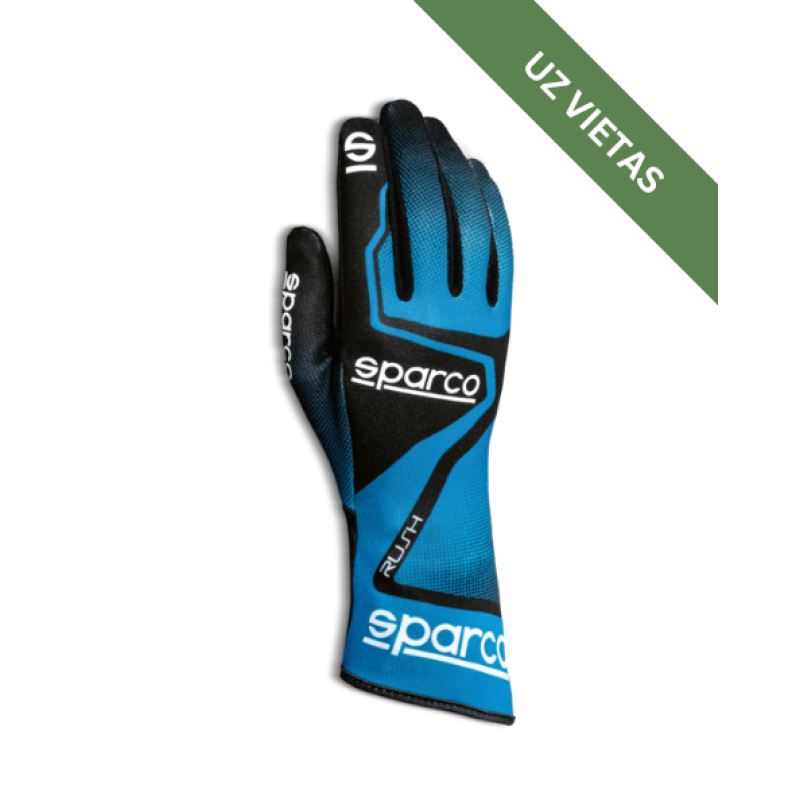 Kartinga cimdi - Sparco Karting Gloves RUSH - Racewear - Blue - Size 12