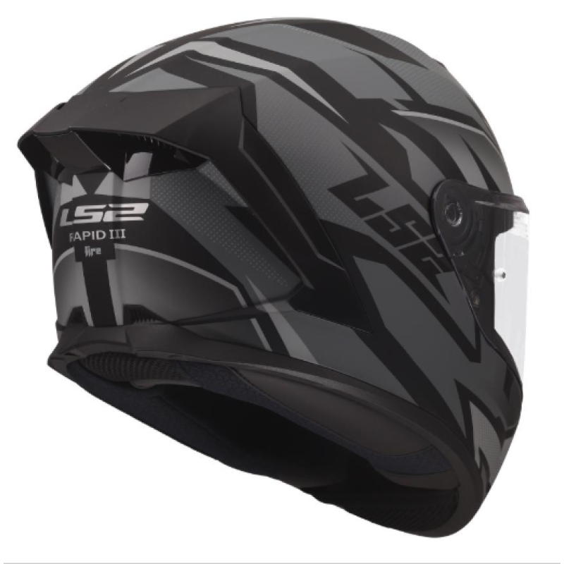 Kartinga ķivere - Full face Helmet - Speed by LS2 Rapid III FF820 XTREM Helmet - Racewear - Grey/Black