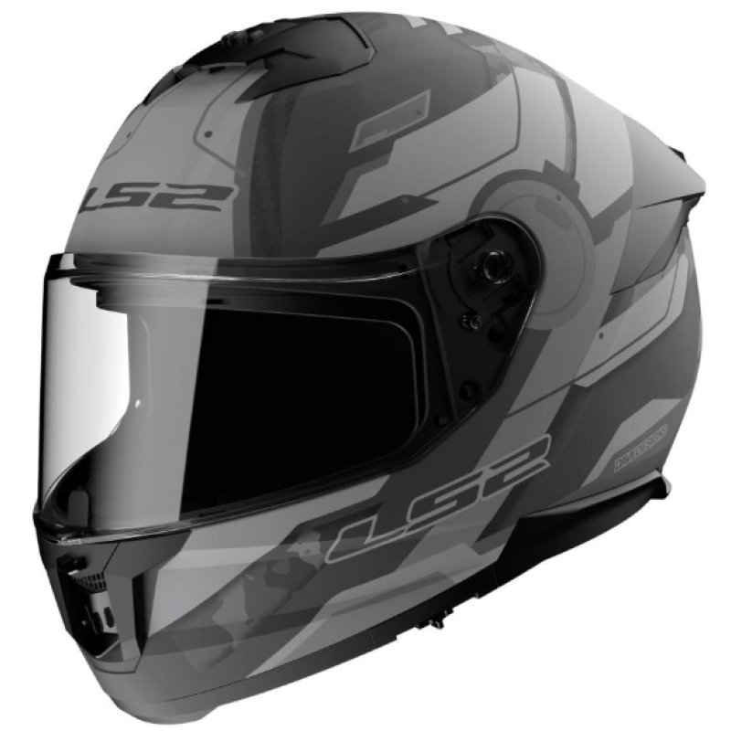 Kartinga ķivere - Full face Helmet - Speed by LS2 Stream II Shadow FF808 Helmet - Racewear - Grey/Black