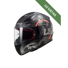 Kartinga ķivere - Full face Helmet - Speed by LS2 Rapid II FF353 Circle Helmet - Racewear - Black/Orange - Size XL
