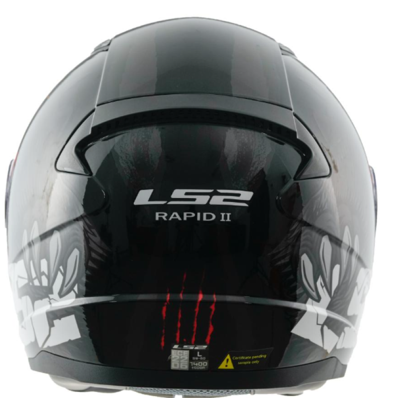 Kartinga ķivere - Full face Helmet - Speed by LS2 Rapid II Claw FF353 Helmet - Racewear - Black 