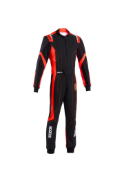 Kartinga kombinezons - Sparco Kart Suit Thunder Advanced - Racewear - Black/Red