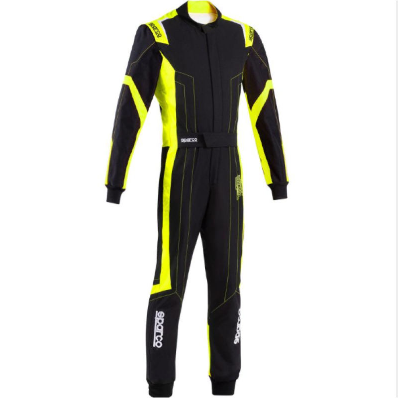 Kartinga kombinezons - Sparco Kart Suit Thunder Advanced - Racewear - Black/Yellow