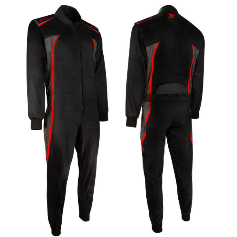 Kartinga kombinezons - Speed Kart Suit DETROIT 2.0- Racewear - Black/Grey/Red