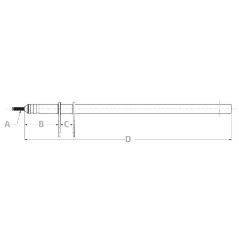Stūres statnis M8 510/85mm CRG - Steering column M8 510/85 mm CRG - Kartingu Rezerves Daļas
