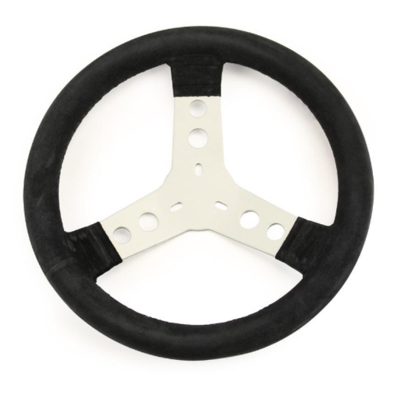Apaļa stūre ar zamšādas pārklājumu - Steering wheel suede round -  Ø300mm - Kartingu Rezerves Daļas
