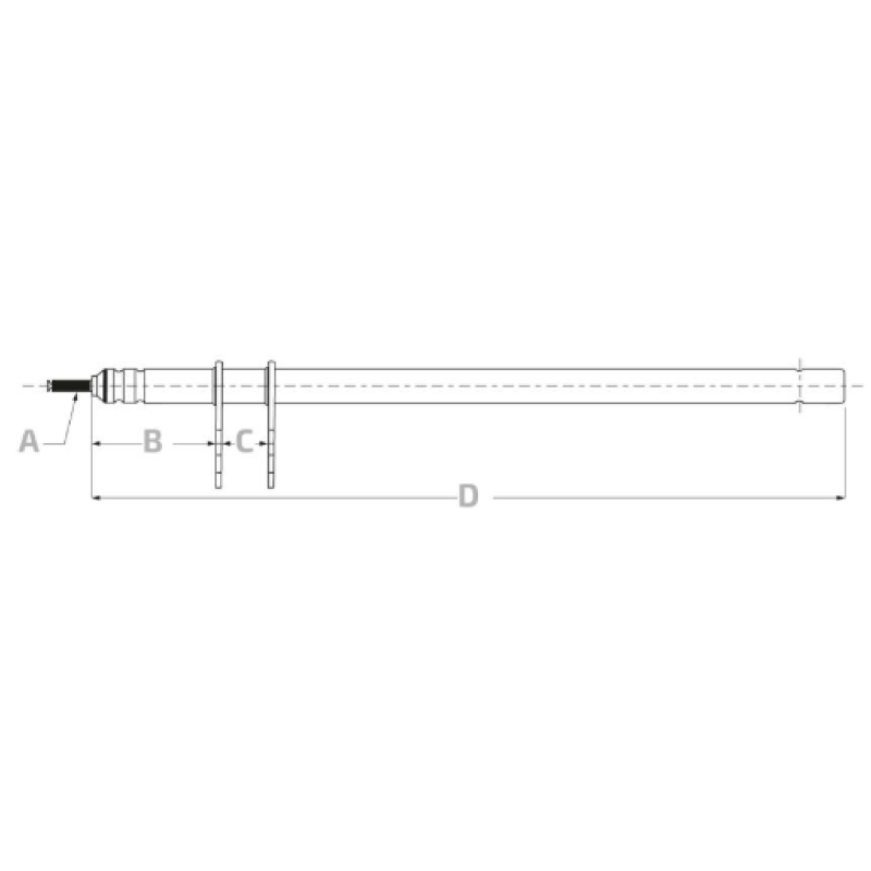 Stūres statnis M10 490/65mm - Steering column M10 490/65 mm - Kartingu Rezerves Daļas